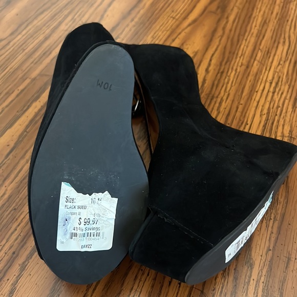 CJeffery Campbell dayzz Suede Platform Curved Heel Adjustable Strap Pumps Heels - Picture 13 of 16